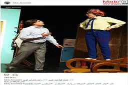 تیپ حدیث فولادوند به همراه همسرش در یک نمایش/ عکس