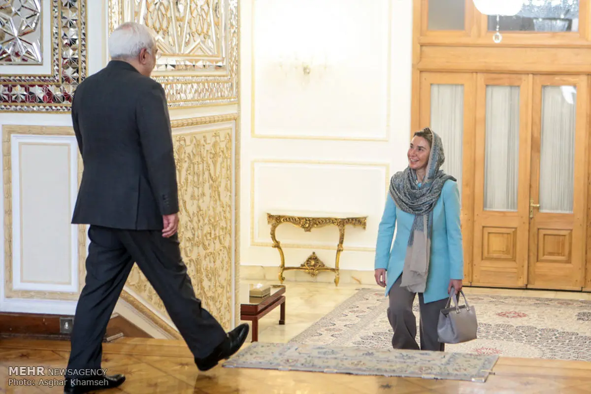 استقبال ظریف از موگرینی/عکس