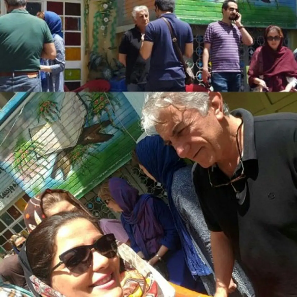 رضا کیانیان در محل رای گیری/ عکس