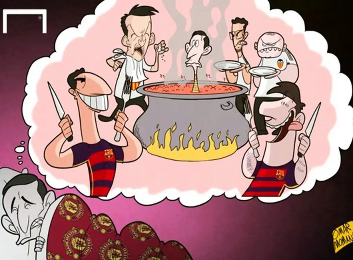 کاریکاتور/ مسی و سوارز آشپز شدند!