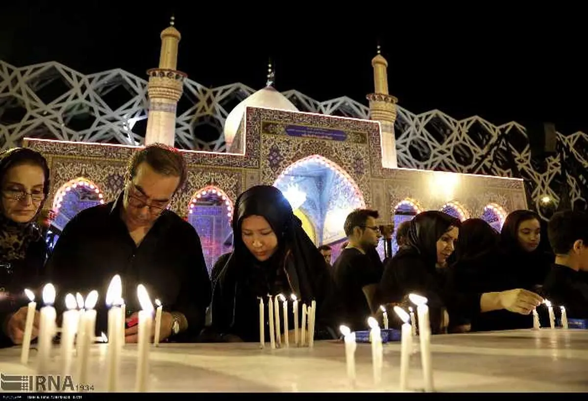 مراسم شام غریبان در میدان امام حسین تهران‎