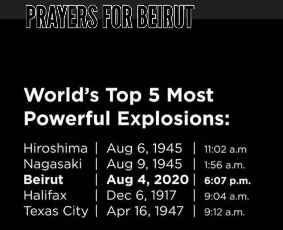 انفجار بیروت؛ سومین انفجار بزرگ جهان!