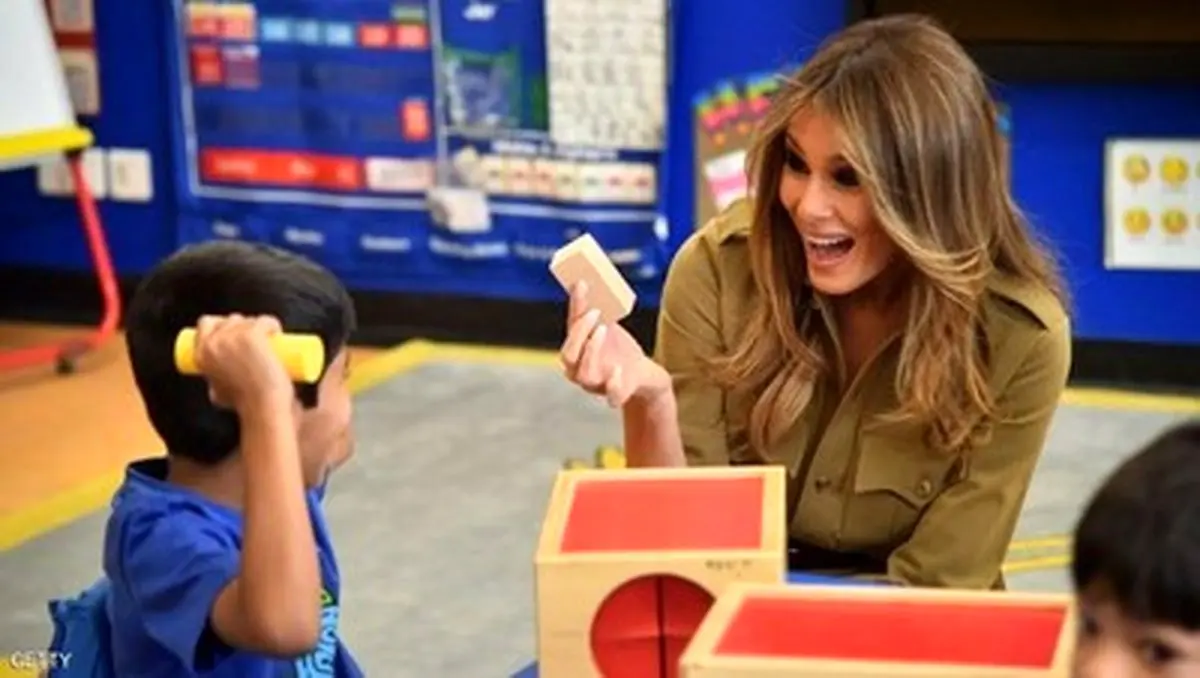 بازدید ملانیا ترامپ از مدرسه ای در ریاض/تصاویر