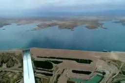 فیلم/تصویر هوایی برای اولین بار از ارتفاع ۷۵۰ متری از سد کرخه