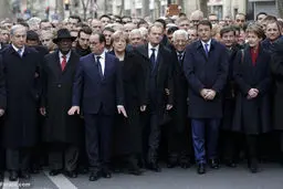 نتانیاهو و محمود عباس در راهپیمایی اتحاد  پاریس/ عکس