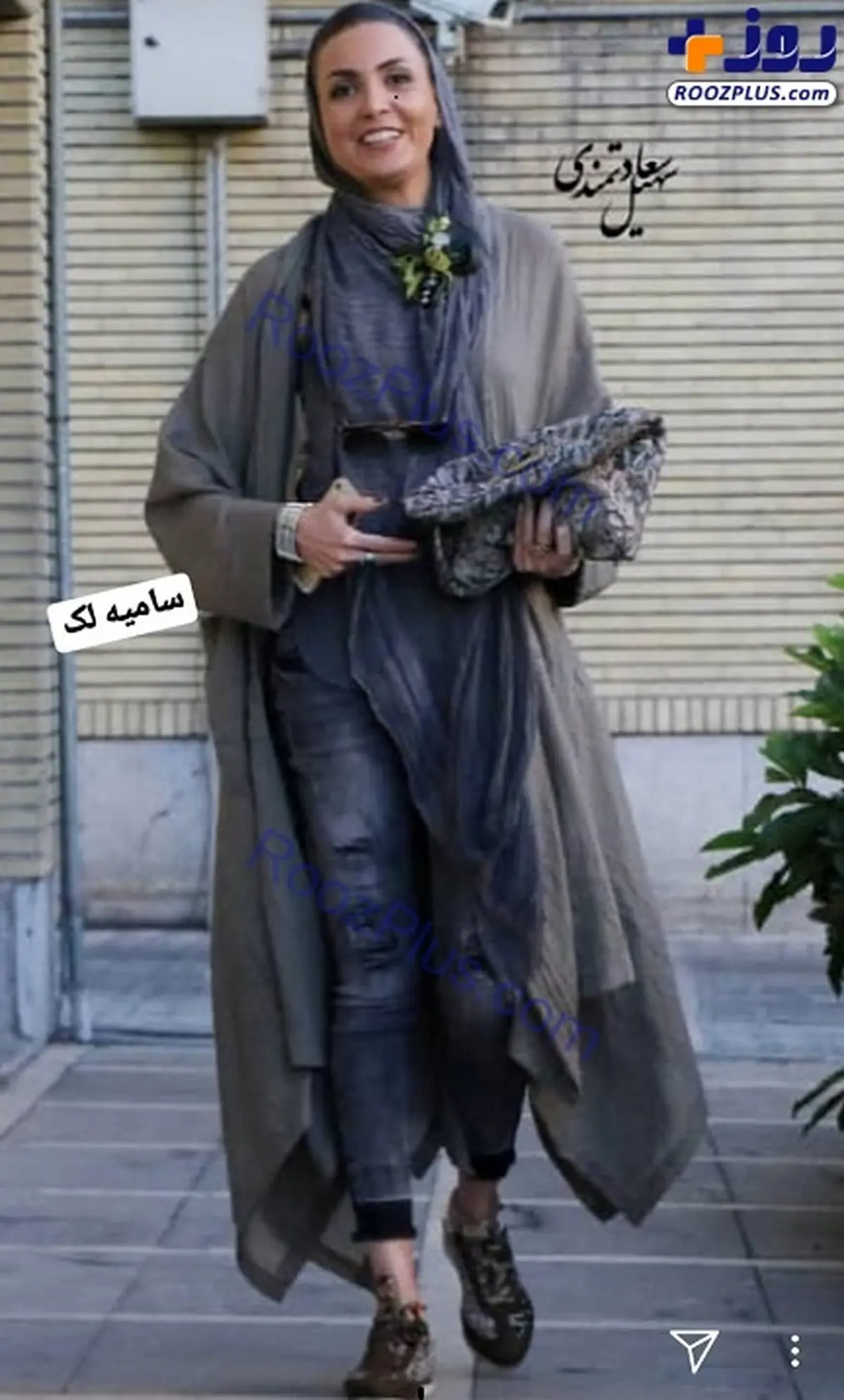 بازیگر کم پیدای سینما و تلویزیون با تیپ خاص در خیابان+عکس