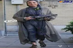 بازیگر کم پیدای سینما و تلویزیون با تیپ خاص در خیابان+عکس