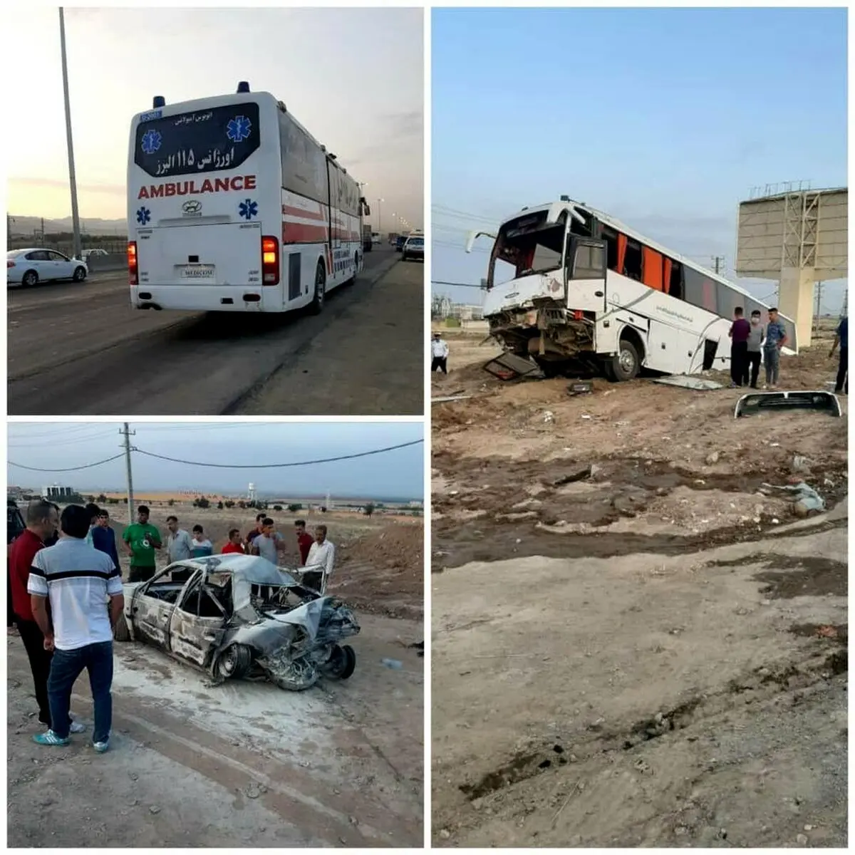 حادثه مرگبار در آزاد راه قزوین - کرج + عکس