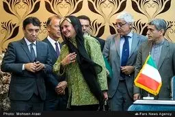 حجاب وزیر اقتصاد ایتالیا در تهران /عکس