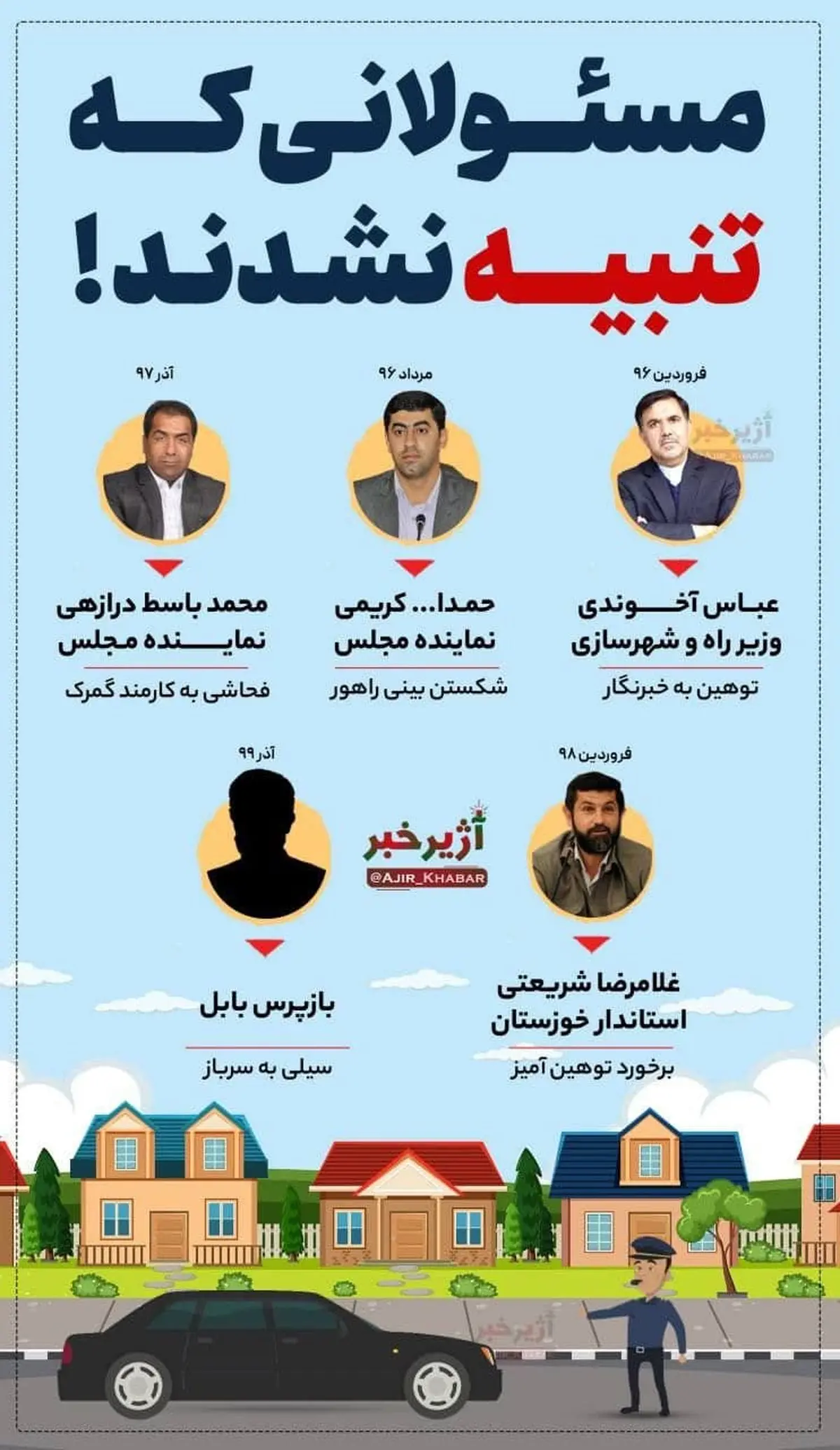 مسئولانی که هیچوقت تنبیه نشدند! +اینفوگرافیک