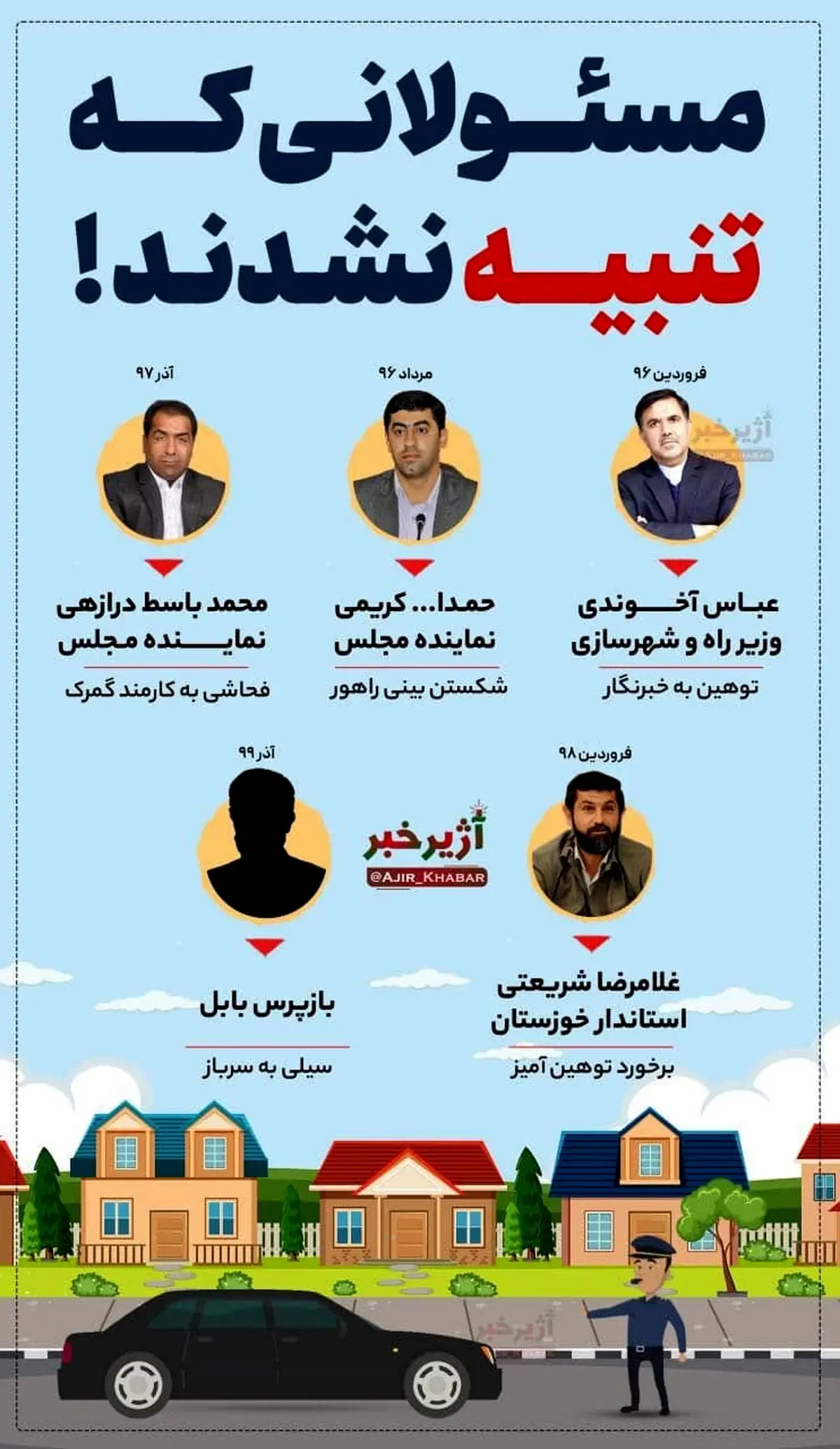 مسئولانی که هیچوقت تنبیه نشدند! +اینفوگرافیک