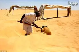 عکس: سونای شن داغ در مصر