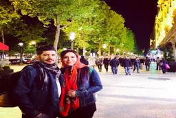 فلور نظری و پسرش در اروپا