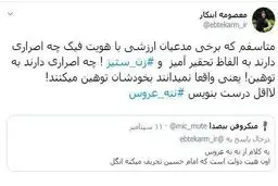 توئیتر / واکنش ابتکار به توهین یک کاربر فیک مخالف دولت