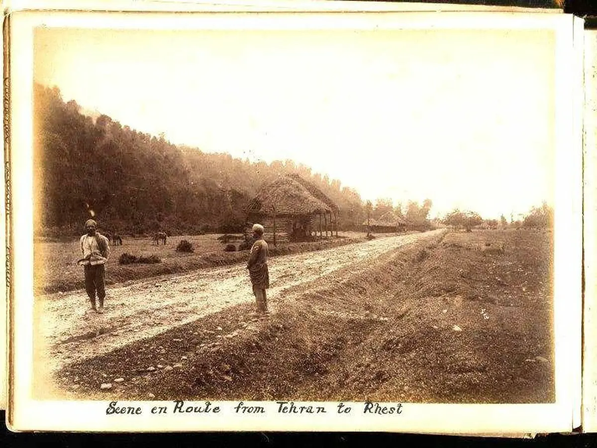 تصویر زیبا از جاده طهران - رشت در صد سال قبل