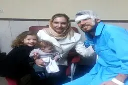 اشک های دختر گابریل، همسرش را به بیمارستان کشاند + عکس