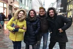 عکسی از رامبد جوان، نگار جواهریان و نوید محمدزاده در خارج از کشور