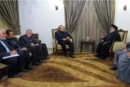 دیدار لاریجانی با سیدحسن نصرالله/ عکس