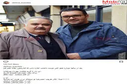 عکس یادگاری اکبر عبدی به همراه کامبیز دیرباز در فیلم «سوء تفاهم» / عکس