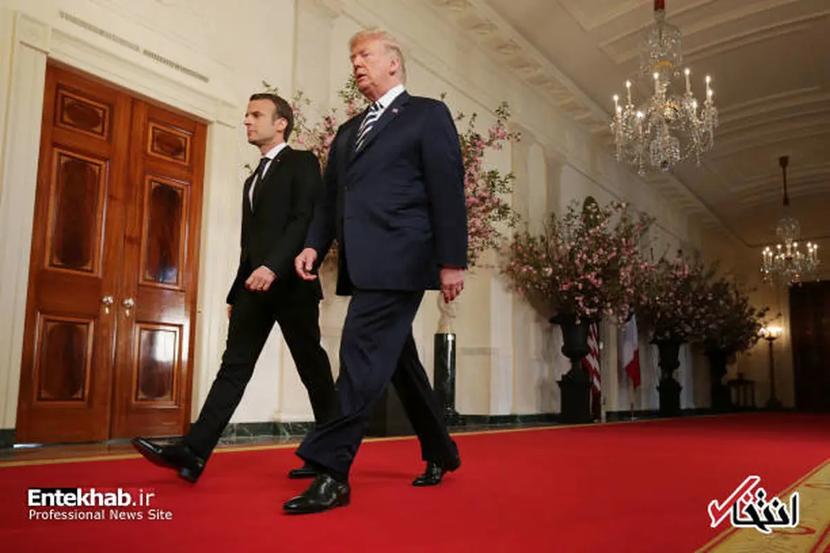 تصاویری از خوش گذرانی ترامپ و ماکرون در کاخ سفید