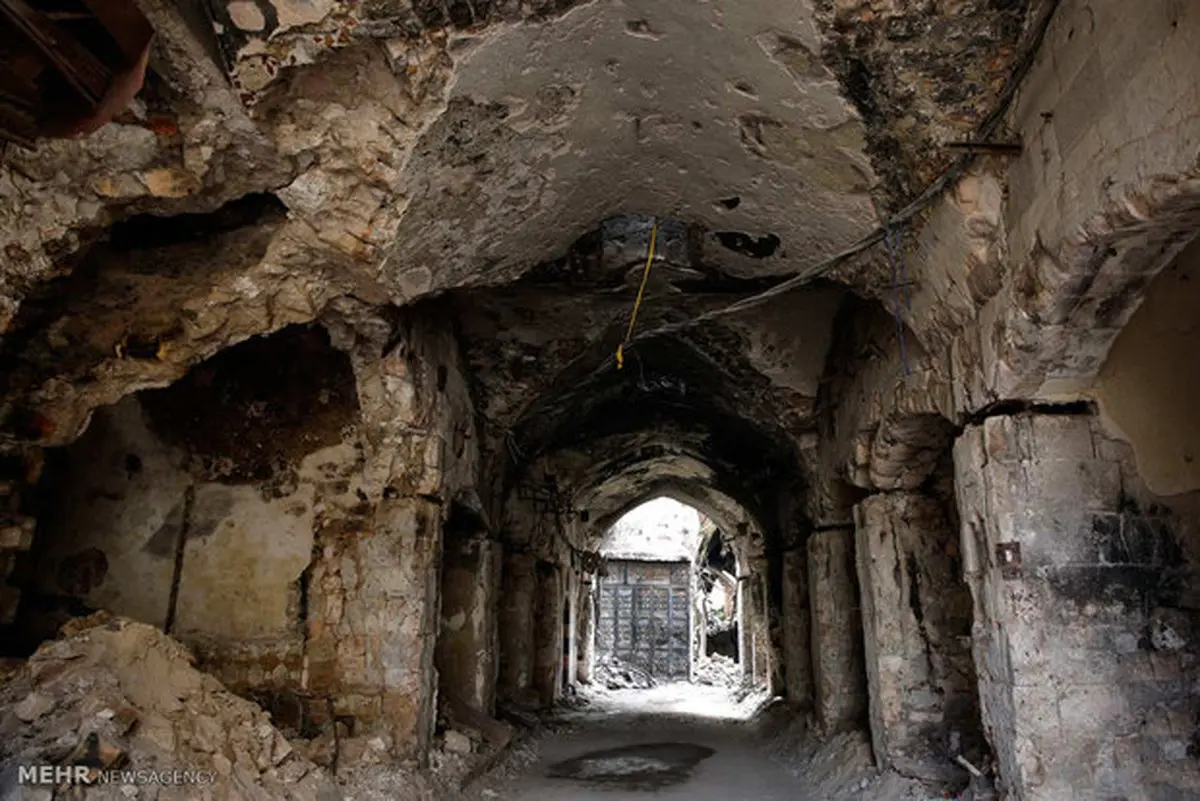 تصاویری از بازار تاریخی حلب بعد از جنگ سوریه