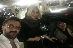 چهره جدید همسر رضا رویگری در اکران فیلم رگ خواب! عکس