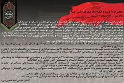 ویژه برنامه‌های عزاداری محرم در حرم امام + جزئیات