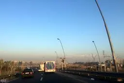 تصویری از حجم آلودگی هوای تهران در حوالی شهرری،جنوب به شمال اتوبان امام علی(ع)