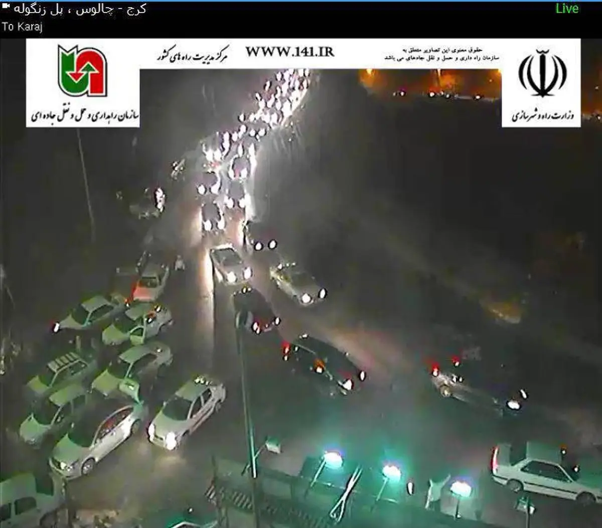 عکس جدید از ترافیک سنگین در محور کندوان