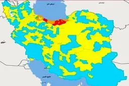 تازه‌ترین ‌رنگ‌بندی کرونا در استان‌های ایران + عکس