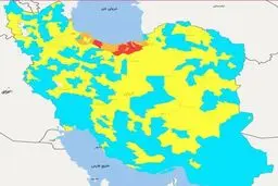 تازه‌ترین ‌رنگ‌بندی کرونا در استان‌های ایران + عکس