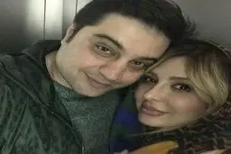تصویری از نیوشا ضیغمی درکنار همسرش