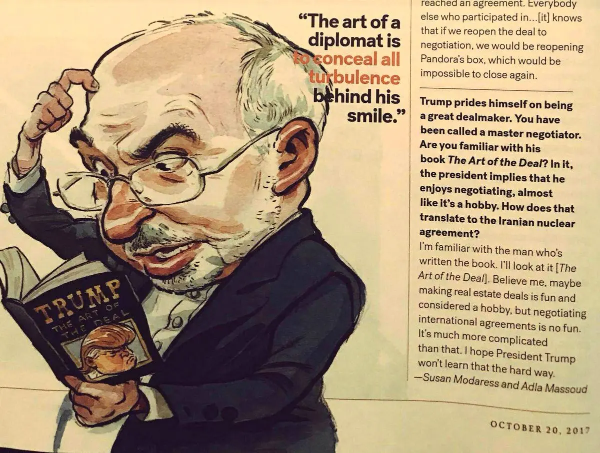 کاریکاتور جالب نیوزویک از محمدجواد ظریف /عکس