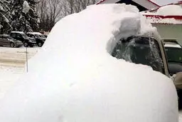 رانندگی زیر برف/ عکس