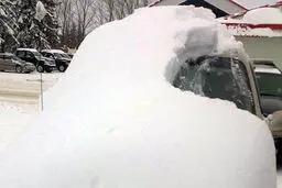 رانندگی زیر برف/ عکس
