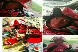 حضور دوباره يک دختر پرسپوليسی در ورزشگاه/عکس