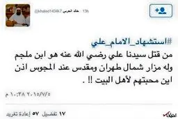 ادعای عجیب مفتی سعودی: قبر ابن ملجم در شمال تهران است!