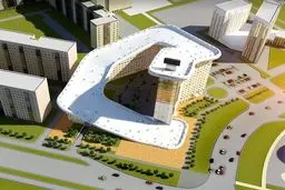 نخستین ساختمان مسکونی جهان با پیست اسکی / عکس