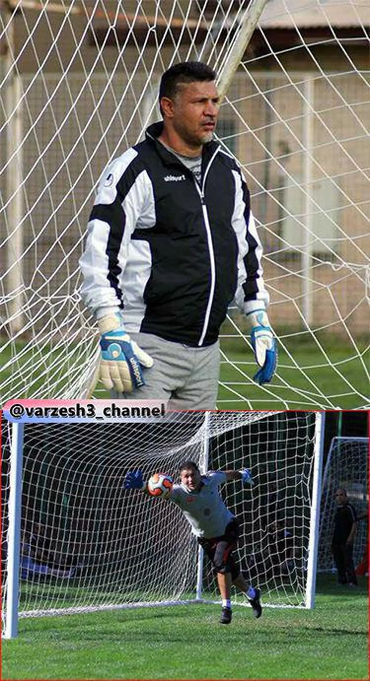 علی دایی دروازه بان شد!/عکس