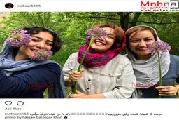 سلفی شاد پانته آ بهرام به همراه دوستانش/ عکس