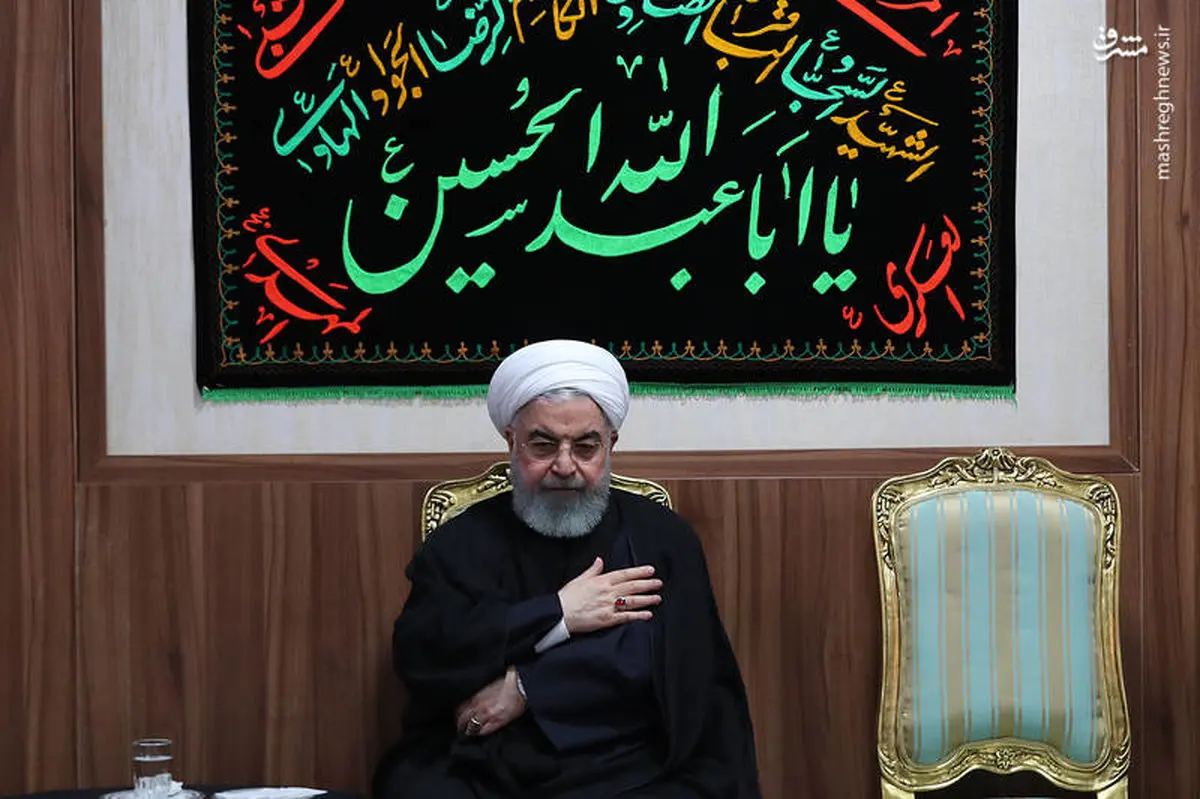 مراسم عزاداری حضرت سیدالشهدا با حضور روحانی / تصاویر