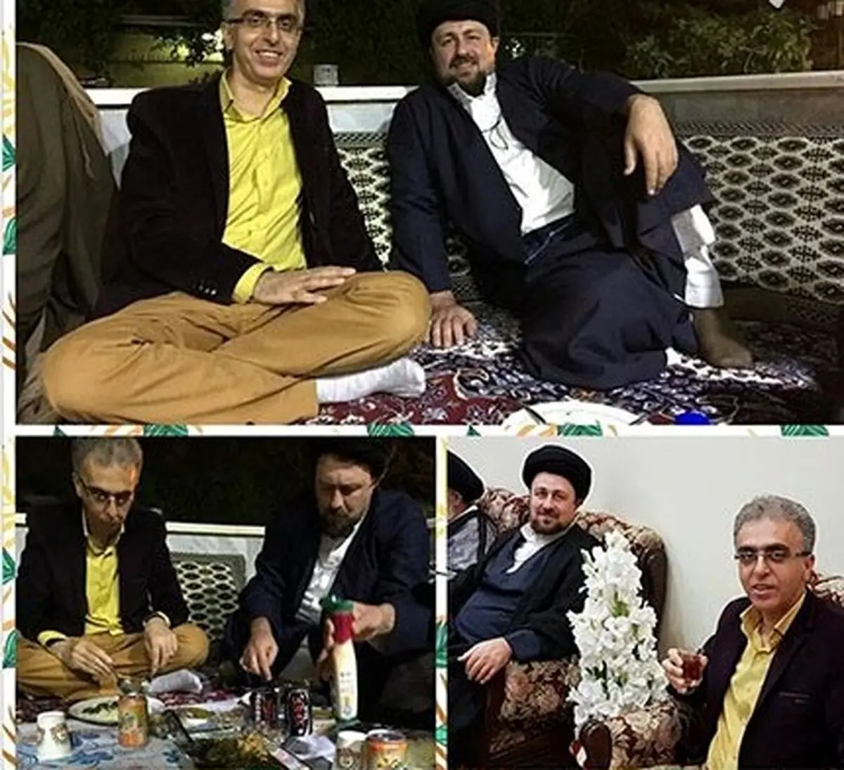 عکسی جالب از مجری کشورمان در کنار سیدحسن