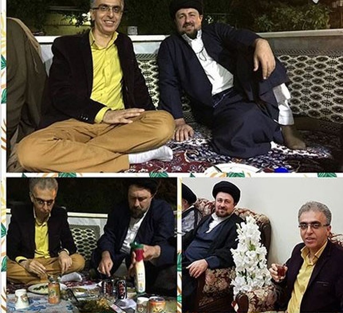 عکسی جالب از مجری کشورمان در کنار سیدحسن