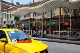  پرچم رژیم صهیونیستی کف خیابان‌ ولیعصر(عج) تهران