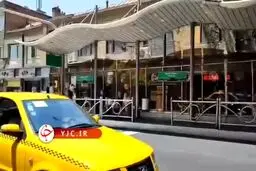  پرچم رژیم صهیونیستی کف خیابان‌ ولیعصر(عج) تهران