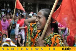 تعطیلی کارخانه و اعتراض صدها نفر کارگر/ عکس