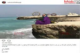 تیپ و ژست سحر ولدبیگی در سواحل جزیره کیش