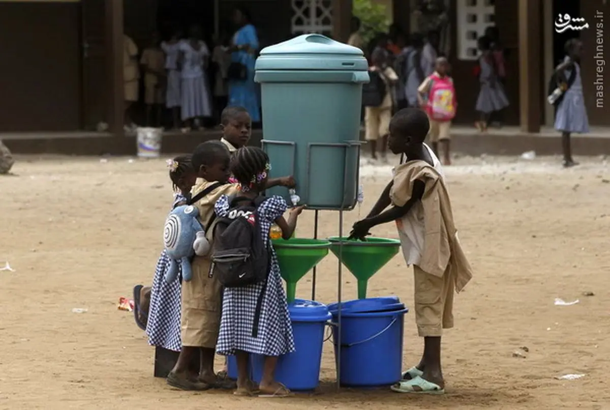 عکس/ بشکه ضدعفونی در حیاط مدرسه