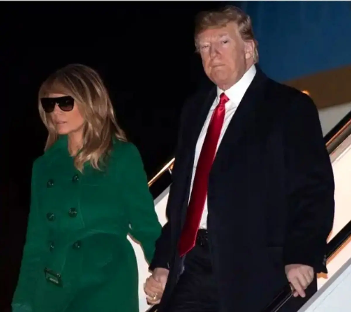 وقتی ملانیا ترامپ در شب عینک آفتابی می زند!!! / عکس