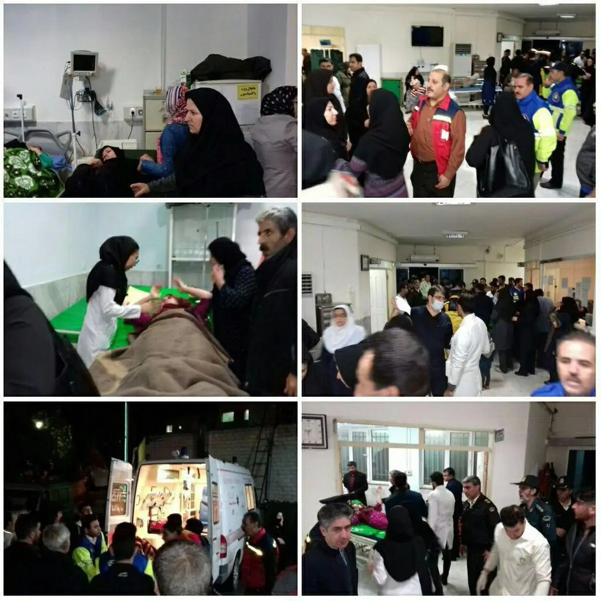 خدمات رسانی کادر بهداشت و درمان به مصدومان زلزله ۶.۴ ریشتری / عکس